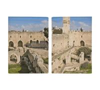 Israel at The Tower of David Passport Holder Portable Passport Cover PU Leather Passport Wallet for Travel Women Men
