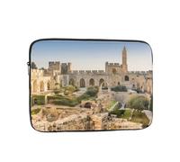Israel at The Tower of David Patterned 15 inch computer bag, portable computer storage bag, suitable for business trips and commuting