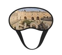 Israel at The Tower of David Sleep Mask for Side Sleeper Eye Mask for Sleeping Light Blocking Soft Breathable Sleep Eye Mask for Women Men Adjustable Elastic Strap Travel Nap Blackout Eye Shade Cover