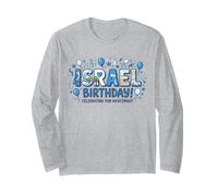 Israel Birthday Celebrating Yom Ha'atzmaut Jerusalem Kids Long Sleeve T-Shirt