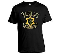 Israel Defense Force IDF Army Logo Men T-Shirt Black