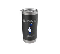 Israel Distressed Flag Netanya Pride Stainless Steel Insulated Tumbler
