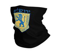 Israel Emblem Of Jerusalem Novelty Face Cover Anitdust Face Shield Headscarf For Men Tennis Climbing