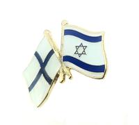 Israel Finland Israeli Finnish EU Scandinavia Friendship Metal Country Flags Pin Badge