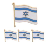 Israel Flag Badge Pin for Alloy 4pcs Lapel Brooch Formal Wear