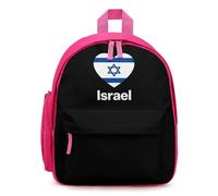 Israel Flag Heart Simple Small Capacity Backpack with One Side Pockets Casual Daypack for Men Women