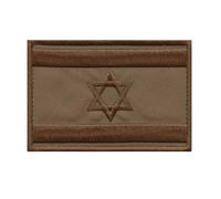 Israel Flag IDF Tan Coyote Brown Morale Star David Army Embroidery Touch Fastener Patch