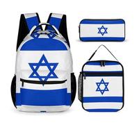 Israel Flag Israeli Star Casual 3pcs Backpack Sets