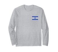 Israel Flag Israeli Star of David Banner Jerusalem TEL Aviv Long Sleeve T-Shirt