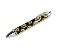 Israel Flag Israeli Star Sunflower Retractable Ballpoint Pens 0.5mm Fine Black Inks Roller Smooth Writing Office Supplies 1 PCS
