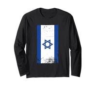 Israel Flag Patriotic Zionism Jewish Pride Long Sleeve T-Shirt