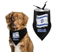 Israel-flag Printed Dog Bandanas Adjustable Trendy Triangle Pet Scarffor Small Medium Large