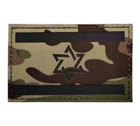 Israel Flag Reflective Patch Jewish Star of David Embroidery Patch with Hook and Loop for Hats Backpack Clothes