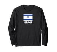 Israel Flag Star of David Nation Pride Souvenir Long Sleeve T-Shirt