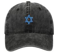 Israel Flags Embroidery Baseball Caps with Cotton Materials Casual Wear Headpiece Unisex Adjustable for Outdoor Activity Travel Souvenir Hat Black