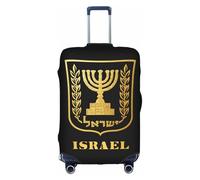 Israel Golden Emblem Universal Stretch Suitcase Cover Carry On Luggage Sleeve Anti Scratch Travel Baggage Protector for Unisex Women Travel Small
