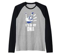 Israel in My DNA Jewish Heritage Homeland Raglan Baseball Tee