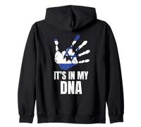 Israel In My DNA Jewish Heritage Homeland Zip Hoodie