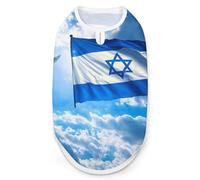 Israel Independence Day Fashion Dog Shirts Printing Pet Clothes Sleeveless Pets Vest for Dogs Puppy Cats S