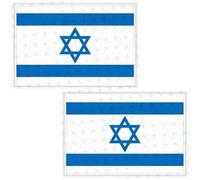 ISRAEL Israeli Flag Jewish 3" (75mm) Vinyl Bumper Stickers, Decals x2