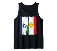 Israel Kurdistan Half Flag Israeli Kurdish Heritage Jersey Tank Top