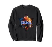 Israel Lion Inside The Star Of David Silhouette Sweatshirt