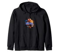 Israel Lion Inside The Star Of David Silhouette Zip Hoodie