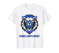 Israel Lion's Heart Flag Star of David Jewish Patriotism T-Shirt