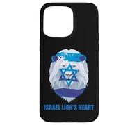 ISRAEL LION'S HEART Jewish Flag and Star of David Support Case for iPhone 15 Pro Max