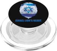 ISRAEL LION'S HEART Jewish Flag and Star of David Support PopSockets PopGrip for MagSafe