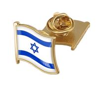 Israel Map Brooch Pin - Israel Enamel Flag Geometrical Map Brooch, Creative Fashion Pin Jewelry Gifts Traveler Pin Clothes Backpack Badge Unisex,19 * 18Mm,As Shown