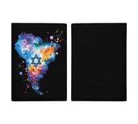 Israel Map Watercolor Print Passport Holder PU Leather Passport Protective Cover Travel Wallet Accessories