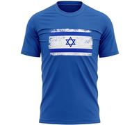 Israel Mens T Shirt Israeli Top Football Supporter Star of David Tee, 3XL, Royal