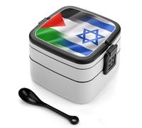 Israel Palestine Flag Adults Lunch Box 1L Bento Lunchbox Food Storage Containers with Lids and Spoon