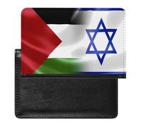 Israel Palestine Flag Passport Holder Travel Wallet Case Cover with Card Slot for Women Men