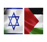 Israel Palestine Flag Passport Holder Travel Wallet Case Cover with Card Slot for Women Men