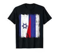 Israel Russia Half Flag Israeli Russian Jersey T-Shirt