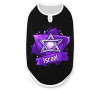 Israel Star Israeli Jewish Dog Shirts Patterned Pet Clothes Tank Top Sleeveless T-Shirt for Cats Puppy M