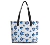 Israel Symbol Star Jewish Flag Fashion Women's Handbags Funny Tote Bag Shoulder Purse Top Handle With Pocket 11 X 11.5 X 5.5 Inch For Women