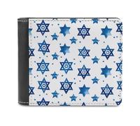 Israel Symbol Star Jewish Flag Novelty Wallet Slim Front Pocket Bifold Wallet with ID Credit Card Holder for Women Men