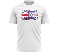Israel Unoin Jack Mens T Shirt Football Supporter Tee St Davids Star Top, L, White