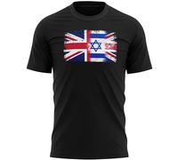 Israel Unoin Jack Mens T Shirt Football Supporter Tee St Davids Star Top, XXL, Black