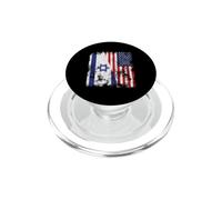 Israel USA Flag Distressed - Half American PopSockets PopGrip for MagSafe