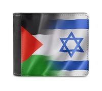 Israel1 Palestine Flag Slim Men's Wallets Fashion Soft Front Pocket Bifold Wallet with ID Credit Card Holder