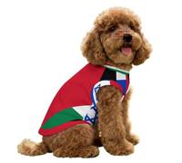 Israeli And Palestinian Flag Cute Dog Shirts Summer Ice Silk Tank Top