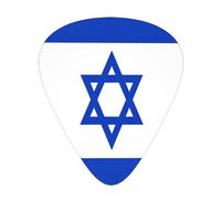 Israeli flag 12 Pack Guitar Picks Plectrums,4 pieces in each of 3 sizes, Suitable for a wide range of stringed instruments