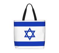 Israeli Flag Basic Models Tote Bag With Zipper With Inner Pockets,Laptop Work Tote Bag For Sport,Travel