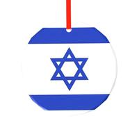Israeli Flag Christmas Tree Set With Ornaments,Ornament Gift Decor For New Year Door Wall Decor
