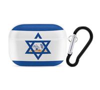Israeli Flag Compatible with Airpod Pro Case PC Scratch-Resistant Drop-Proof Protective Cover with Keychain