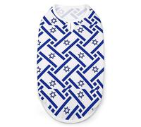 Israeli Flag Cute Dog Shirt Sleeveless Soft Breathable Pet Apparel Tank Top Summer Cool M